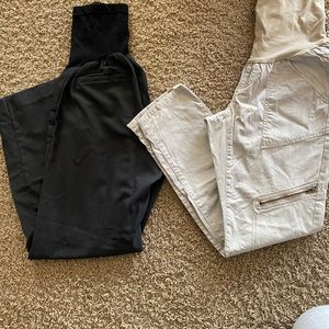 Maternity pants and Kaki skinny pants bundle